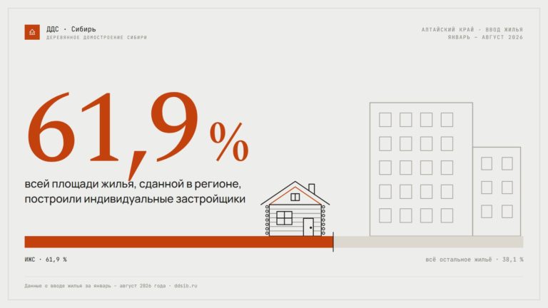ИЖС лидирует на рынке недвижимости Алтайского края (инфографика)